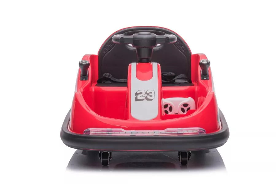 Vaikiškas elektromobilis, 2x6V, 2-3 km/h, su nuotolinio valdymo pultu, raudonas