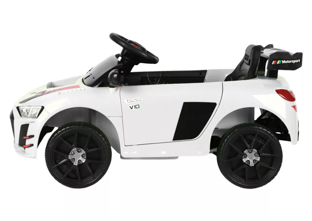 Vaikiškas elektromobilis 915, 2x6V 4,5Ah, su nuotolinio valdymo pultu, baltas