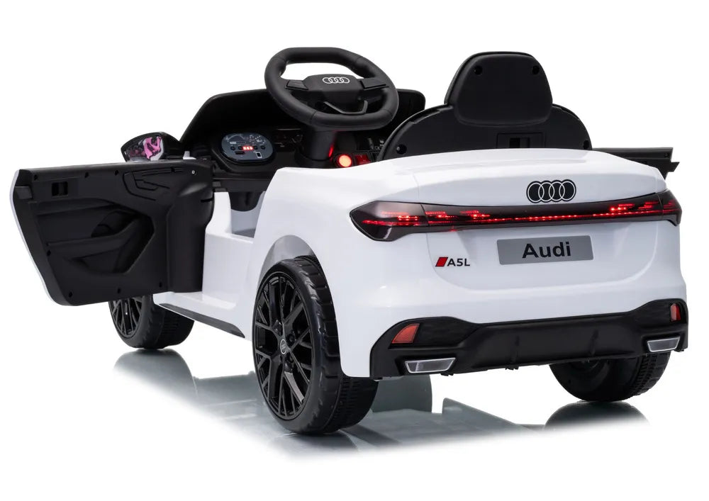 Vaikiškas elektromobilis Audi A5L, 12 V, su nuotolinio valdymo pultu, baltas
