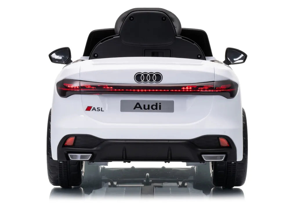 Vaikiškas elektromobilis Audi A5L, 12 V, su nuotolinio valdymo pultu, baltas
