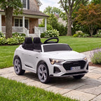Vaikiškas elektromobilis Audi Q8 e-tron, 12V, 3–4 metų vaikams, baltas