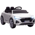 Vaikiškas elektromobilis Audi Q8 e-tron, 12V, 3–4 metų vaikams, baltas