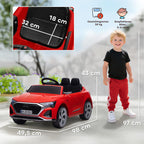 Vaikiškas elektromobilis Audi Q8 E-tron 3–4 metų vaikams, raudonas
