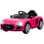 Vaikiškas elektromobilis Audi R8 Spyder, 10,8 V, ličio baterija, nuotolinio valdymo pultelis, rožinis