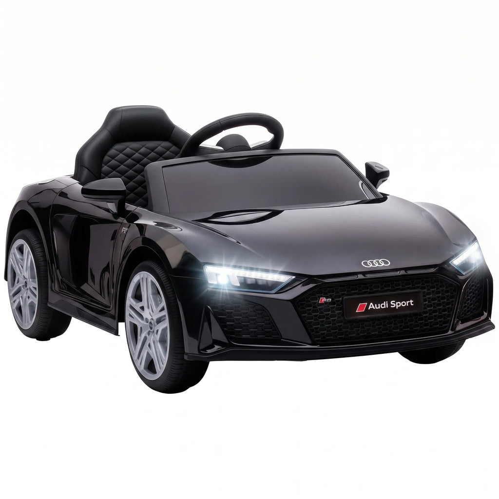 Vaikiškas elektromobilis Audi R8 Spyder su nuotolinio valdymo pulteliu, nuo 3 metų, juodas