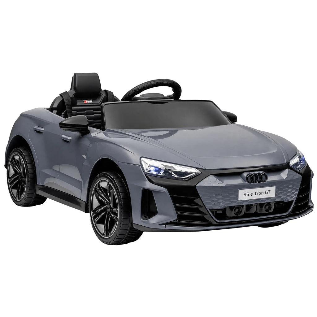 Vaikiškas elektromobilis Audi RS e-tron GT su nuotolinio valdymo pulteliu, 3-5 metų vaikams, pilkas
