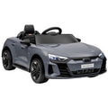 Vaikiškas elektromobilis Audi RS e-tron GT su nuotolinio valdymo pulteliu, 3-5 metų vaikams, pilkas