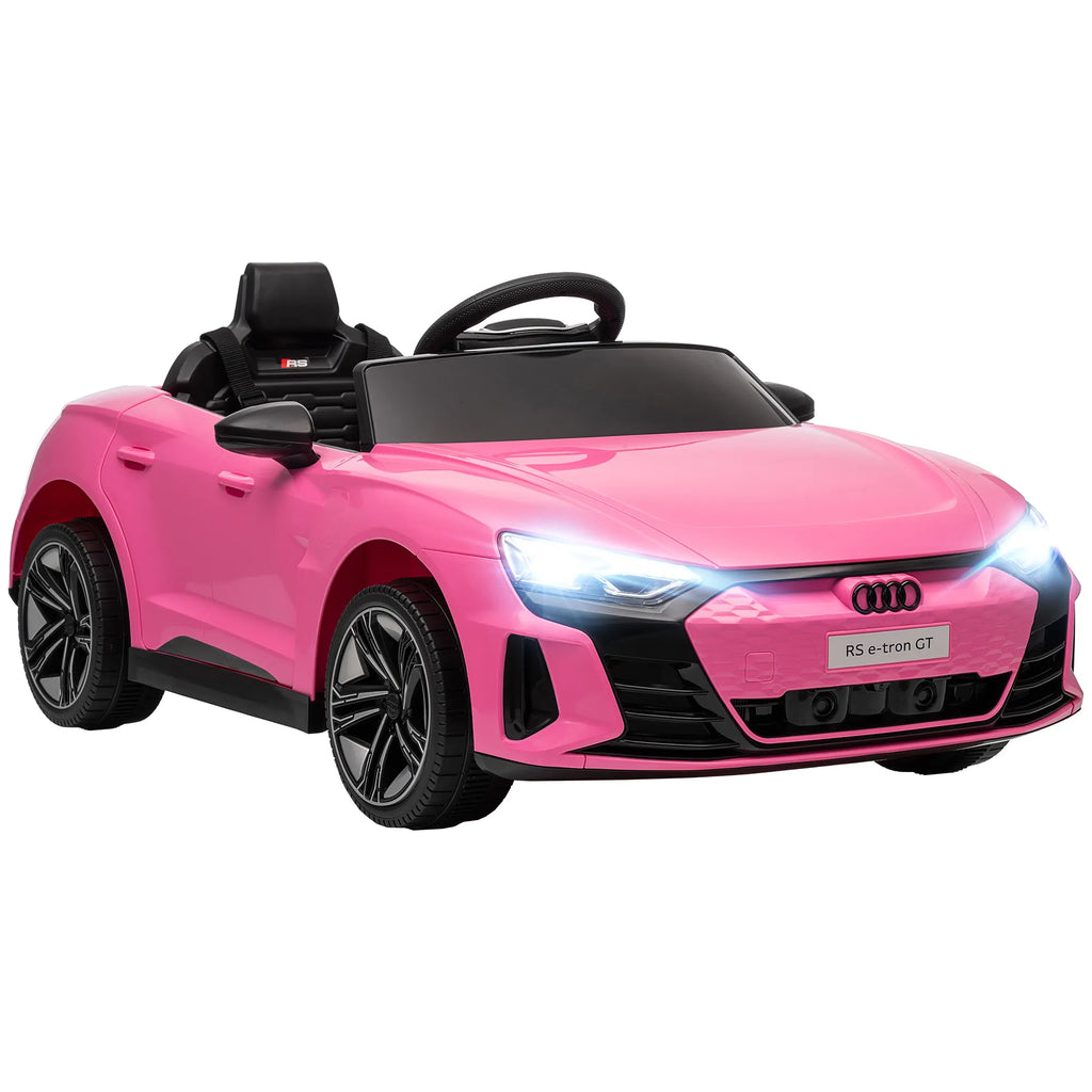 Vaikiškas elektromobilis Audi RS, vienvietis, 3–5 metų vaikams, rožinis 5 km/h