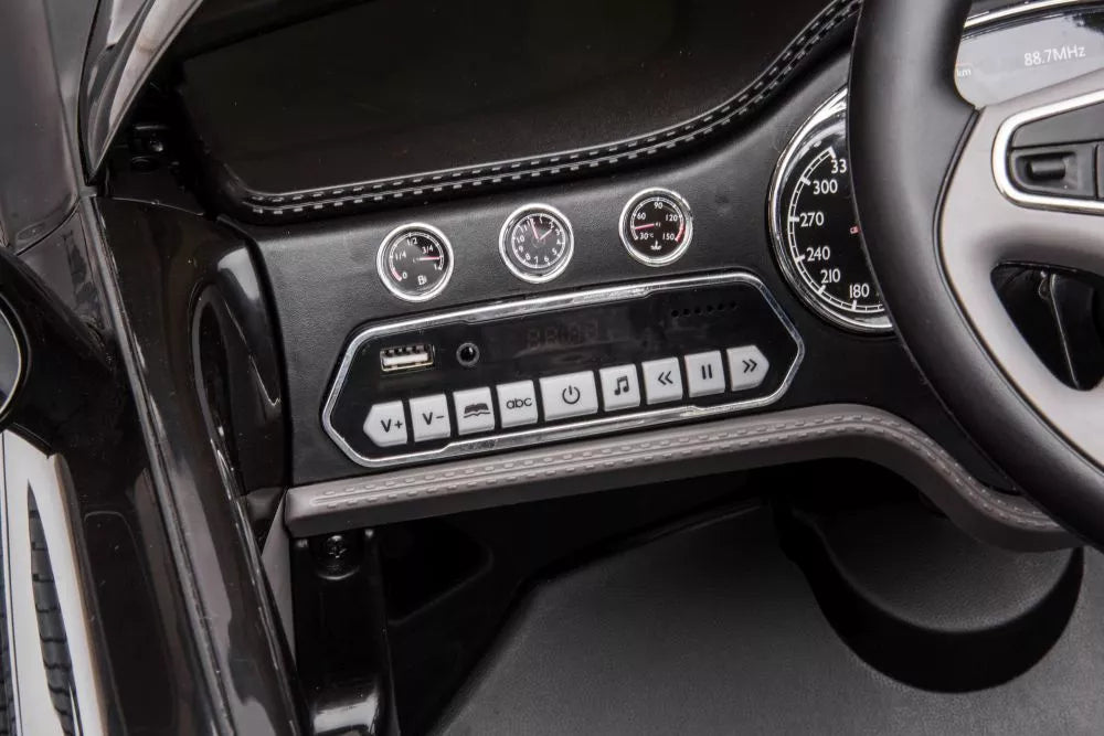 Vaikiškas elektromobilis Bentley Mulsanne, 12 V, su nuotolinio valdymo pultu, juodas