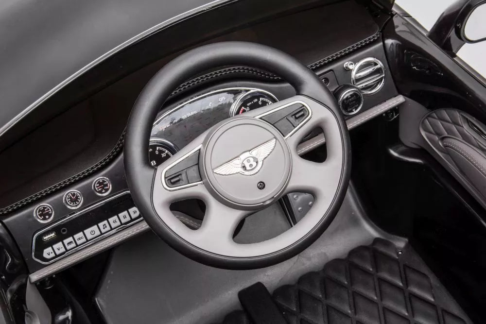 Vaikiškas elektromobilis Bentley Mulsanne, 12 V, su nuotolinio valdymo pultu, juodas