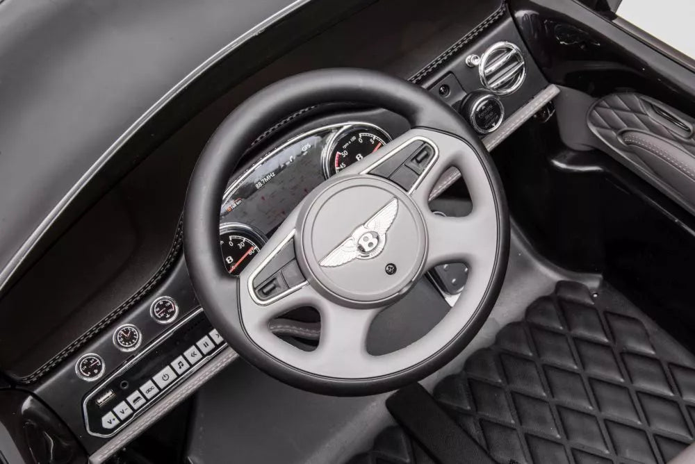 Vaikiškas elektromobilis Bentley Mulsanne, 12 V, su nuotolinio valdymo pultu, juodas