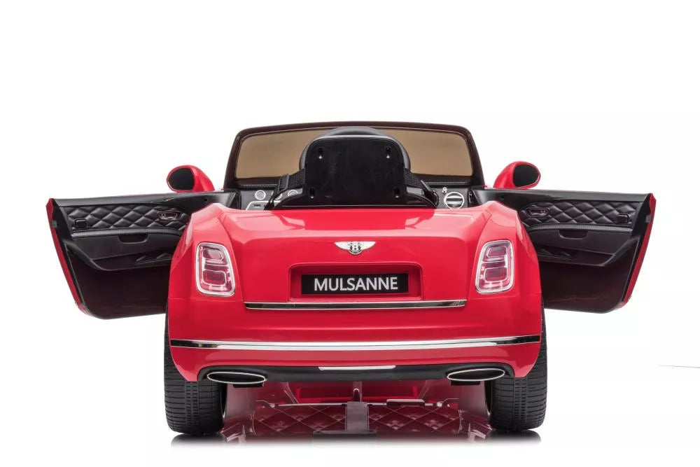 Vaikiškas elektromobilis Bentley Mulsanne, 12 V, su nuotolinio valdymo pultu, raudonas