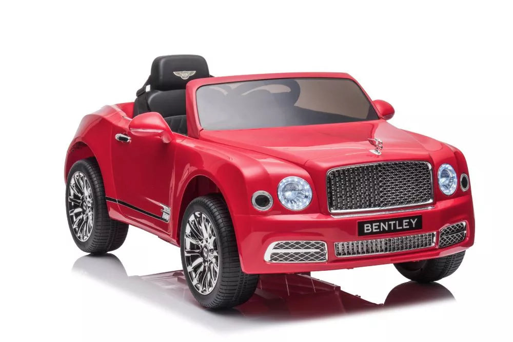 Vaikiškas elektromobilis Bentley Mulsanne, 12 V, su nuotolinio valdymo pultu, raudonas