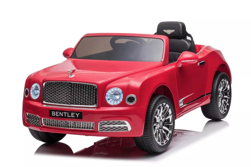 Vaikiškas elektromobilis Bentley Mulsanne, 12 V, su nuotolinio valdymo pultu, raudonas