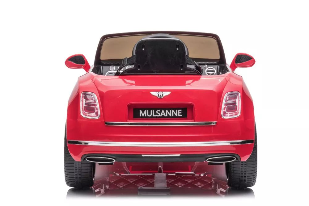 Vaikiškas elektromobilis Bentley Mulsanne, 12 V, su nuotolinio valdymo pultu, raudonas