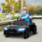 Vaikiškas elektromobilis BMW M4 su nuotolinio valdymo pulteliu, 3–5 metų vaikams, juodas
