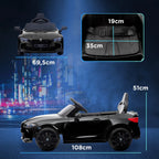 Vaikiškas elektromobilis BMW M4 su nuotolinio valdymo pulteliu, 3–5 metų vaikams, juodas