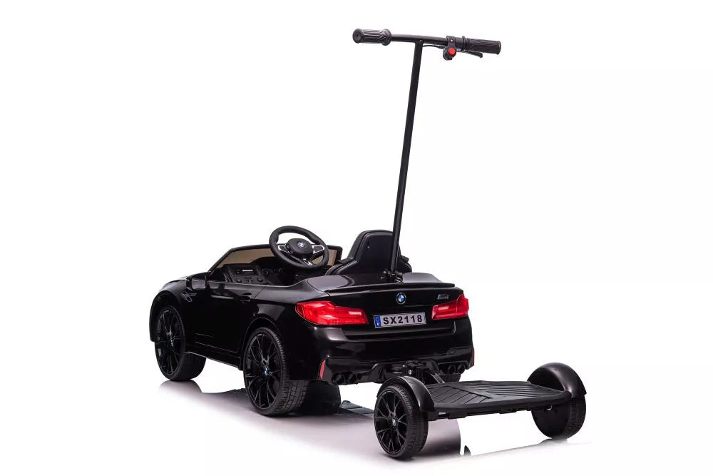 Vaikiškas elektromobilis BMW M5, 12V, 2x45W, su pulteliu, juodas