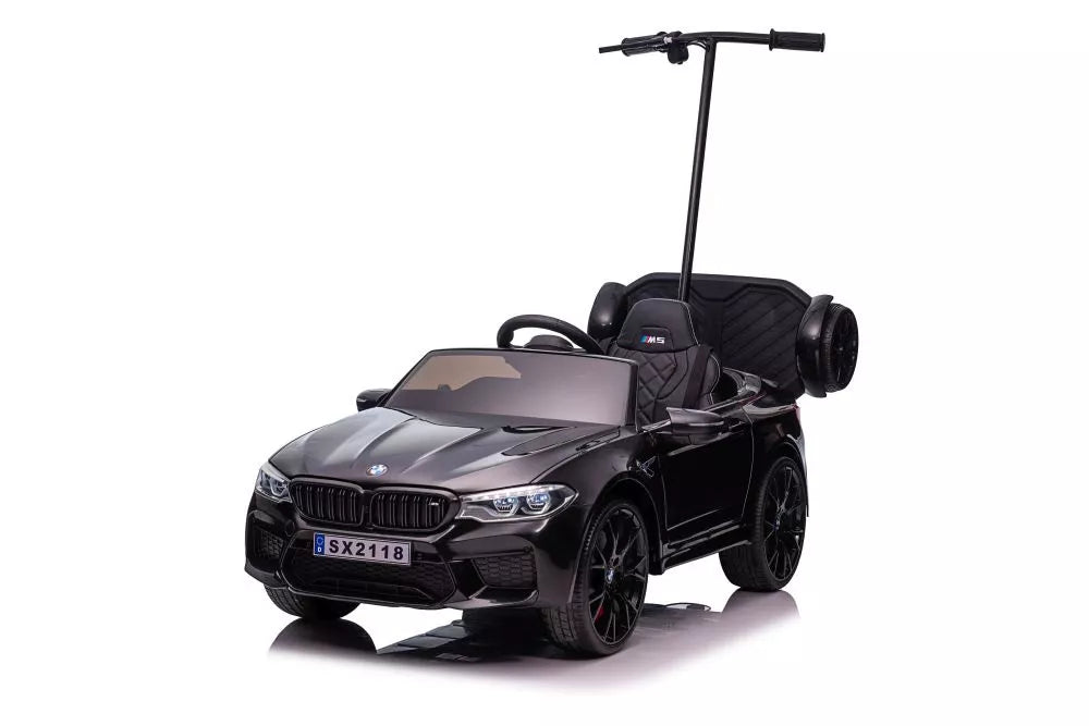 Vaikiškas elektromobilis BMW M5, 12V, 2x45W, su pulteliu, juodas