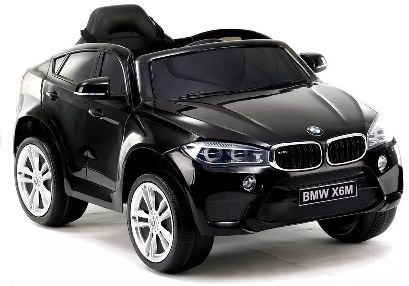 Vaikiškas elektromobilis BMW X6M, 12 V, 2 sėdimų vietų, juodas