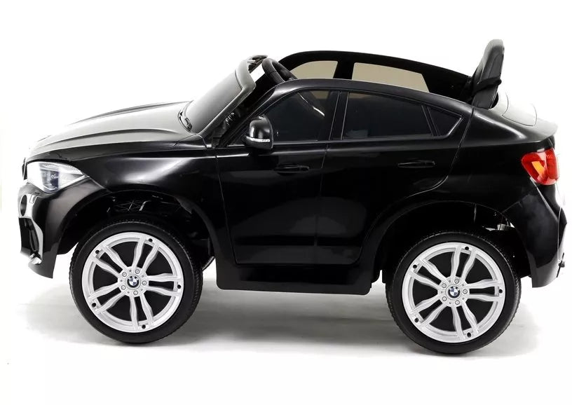 Vaikiškas elektromobilis BMW X6M, 12 V, 2 sėdimų vietų, juodas
