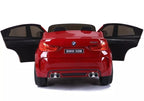 Vaikiškas elektromobilis BMW X6M, 12 V, 2x120W, su odine sėdyne, guminiais ratais, raudonas