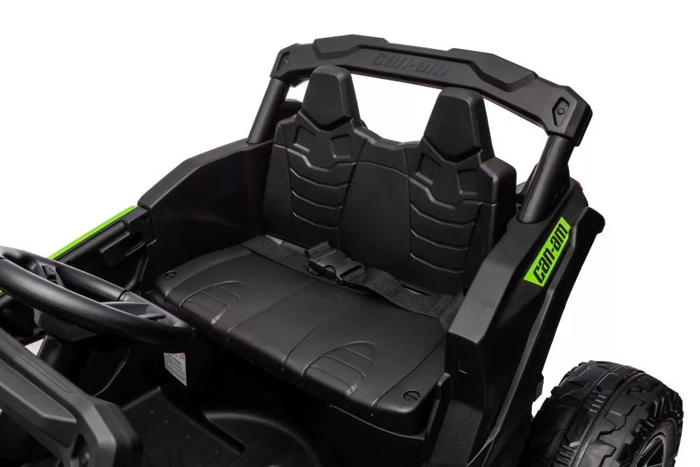 Vaikiškas elektromobilis Can-Am Maverick, 24 V, 4x200 W, nuotolinio valdymo pultas, žalias