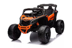 Vaikiškas elektromobilis Can-Am Maverick X3, 24 V, 4x200W, su pulteliu, oranžinis
