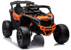 Vaikiškas elektromobilis Can-Am Maverick X3, 24 V, 4x200W, su pulteliu, oranžinis