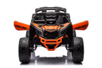 Vaikiškas elektromobilis Can-Am Maverick X3, 24 V, 4x200W, su pulteliu, oranžinis