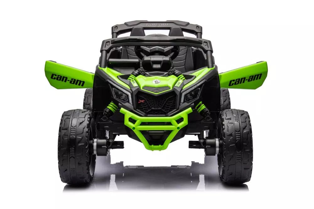 Vaikiškas elektromobilis Can-Am Maverick XRS, 24 V, 4x200 W, su nuotolinio valdymo pultu, žalias