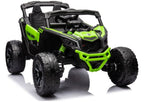 Vaikiškas elektromobilis Can-Am Maverick XRS, 24 V, 4x200 W, su nuotolinio valdymo pultu, žalias