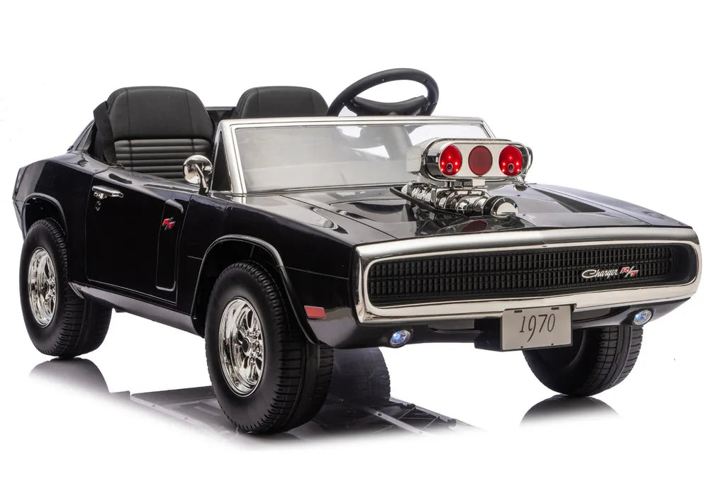 Vaikiškas elektromobilis Dodge Charger R/T, 24 V, 2 × 200 W, juodas