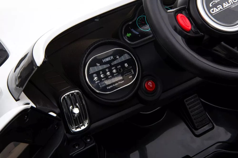 Vaikiškas elektromobilis Drift, 12V, su nuotolinio valdymo pultu, baltas