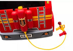 Vaikiškas elektromobilis Fire Truck, 12 V, su ekologiškos odos sėdyne, raudonas