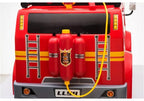 Vaikiškas elektromobilis Fire Truck, 12 V, su ekologiškos odos sėdyne, raudonas