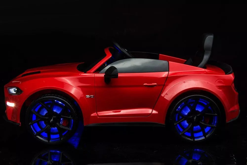 Vaikiškas elektromobilis Ford Mustang GT, 24 V, 2 × 200 W, raudonas