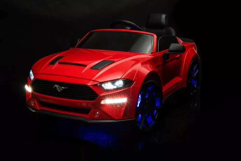 Vaikiškas elektromobilis Ford Mustang GT, 24 V, 2 × 200 W, raudonas