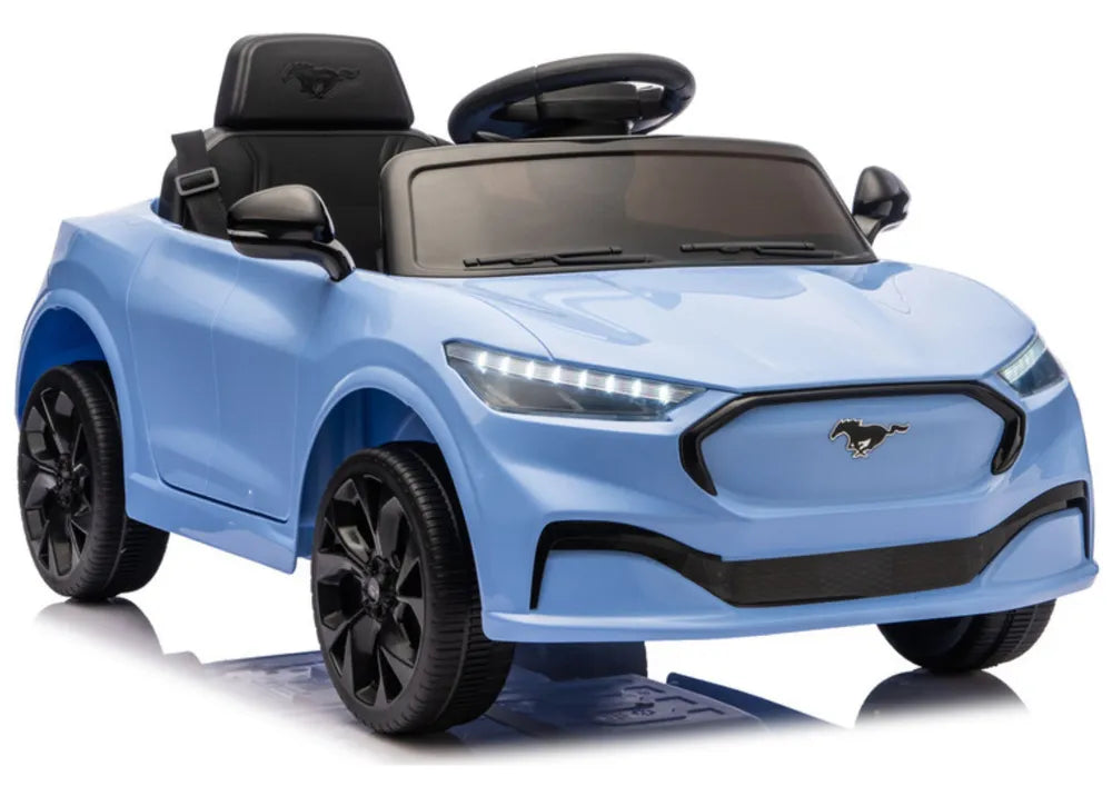 Vaikiškas elektromobilis Ford Mustang Mach-E, 24 V, su nuotolinio valdymo pultu, mėlynas