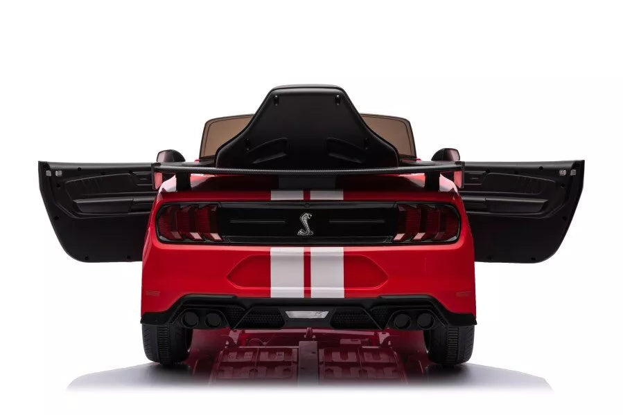 Vaikiškas elektromobilis Ford Mustang Shelby, 12 V, 2x35 W, 30 kg apkrova, raudonas