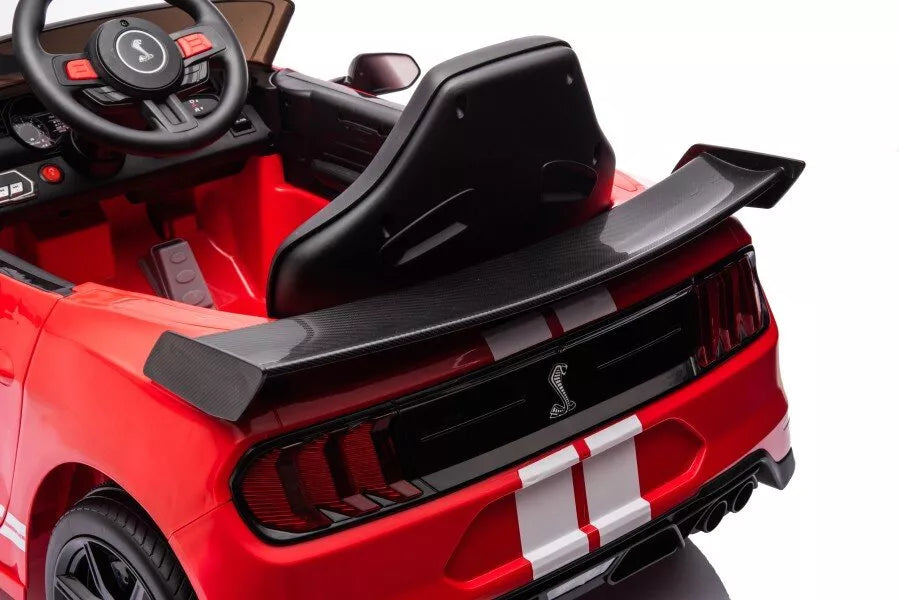 Vaikiškas elektromobilis Ford Mustang Shelby, 12 V, 2x35 W, 30 kg apkrova, raudonas