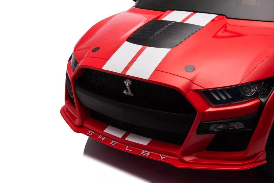 Vaikiškas elektromobilis Ford Mustang Shelby, 12 V, 2x35 W, 30 kg apkrova, raudonas
