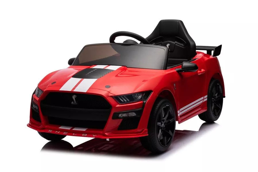 Vaikiškas elektromobilis Ford Mustang Shelby, 12 V, 2x35 W, 30 kg apkrova, raudonas