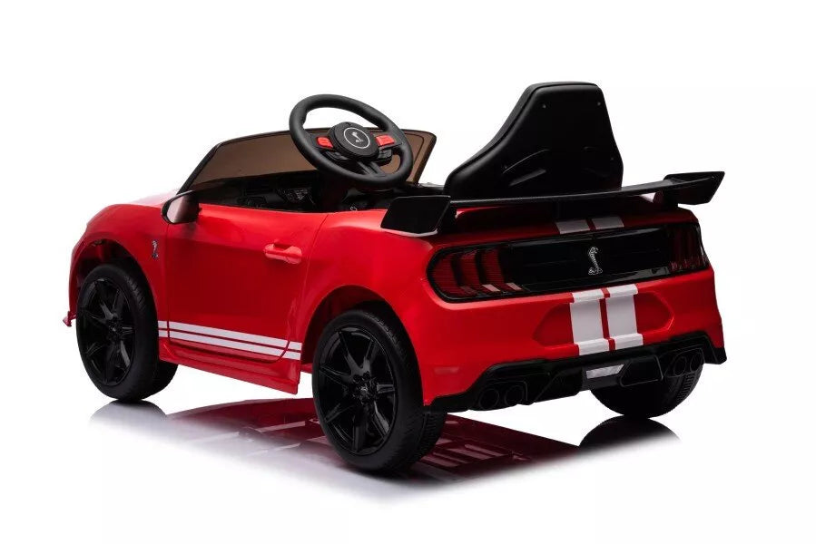 Vaikiškas elektromobilis Ford Mustang Shelby, 12 V, 2x35 W, 30 kg apkrova, raudonas