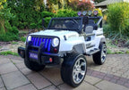Vaikiškas elektromobilis Jeep, 12 V, 4x45 W, baltas