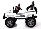 Vaikiškas elektromobilis Jeep, 12 V, 4x45 W, baltas