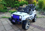 Vaikiškas elektromobilis Jeep, 12 V, 4x45 W, baltas