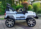Vaikiškas elektromobilis Jeep, 12 V, 4x45 W, baltas