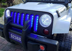 Vaikiškas elektromobilis Jeep, 12 V, 4x45 W, baltas