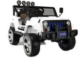 Vaikiškas elektromobilis Jeep, 12 V, 4x45 W, baltas